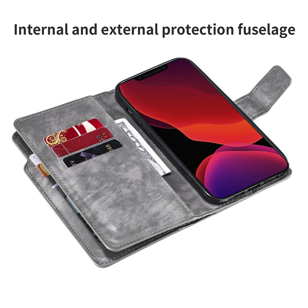 Роскошный кожаный чехол-кошелек с откидной крышкой для iPhone 13 12 Mini 11 Pro XS Max XR X 8 7 6 6s