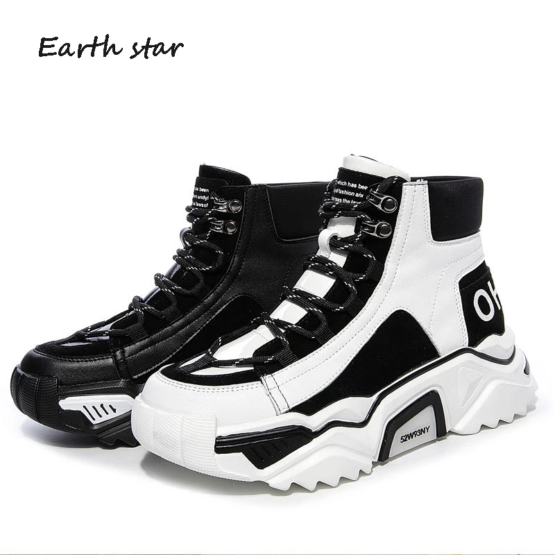 

Autumn New Casual White Shoes Women Platform Sneakers High Top Fashion Brand Ladies footware Female zapatos de mujer Breathable