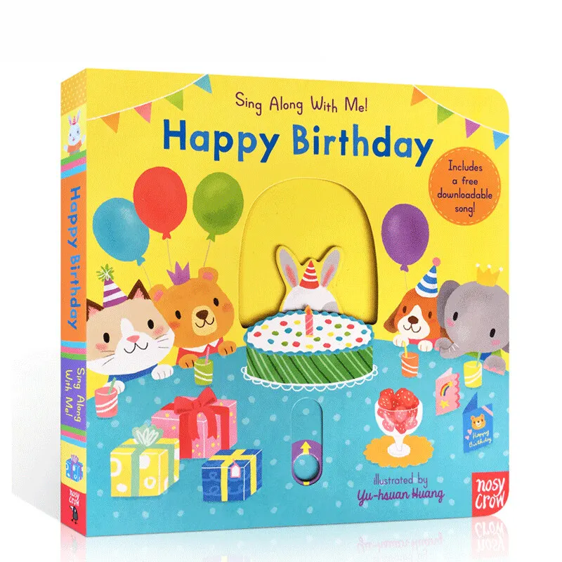 

Original Children Popular Books Sing Along with Me Happy Birthday Board Book Colouring English Activity Picture Book