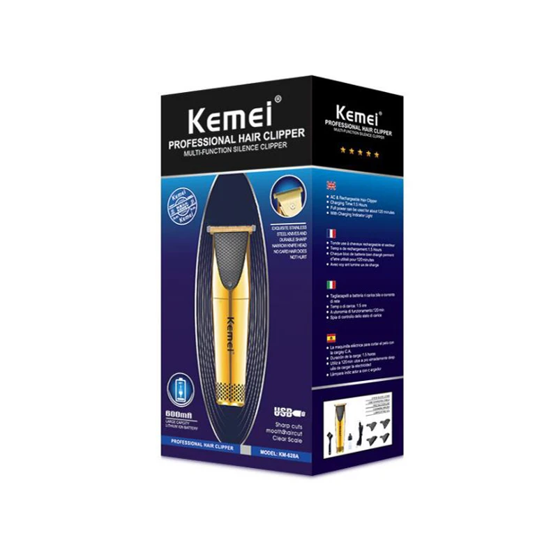 

kemei Hair Trimmer KM-628A USB rechargeable Hair Clipper beard trimmer haircut machine oil head clipper