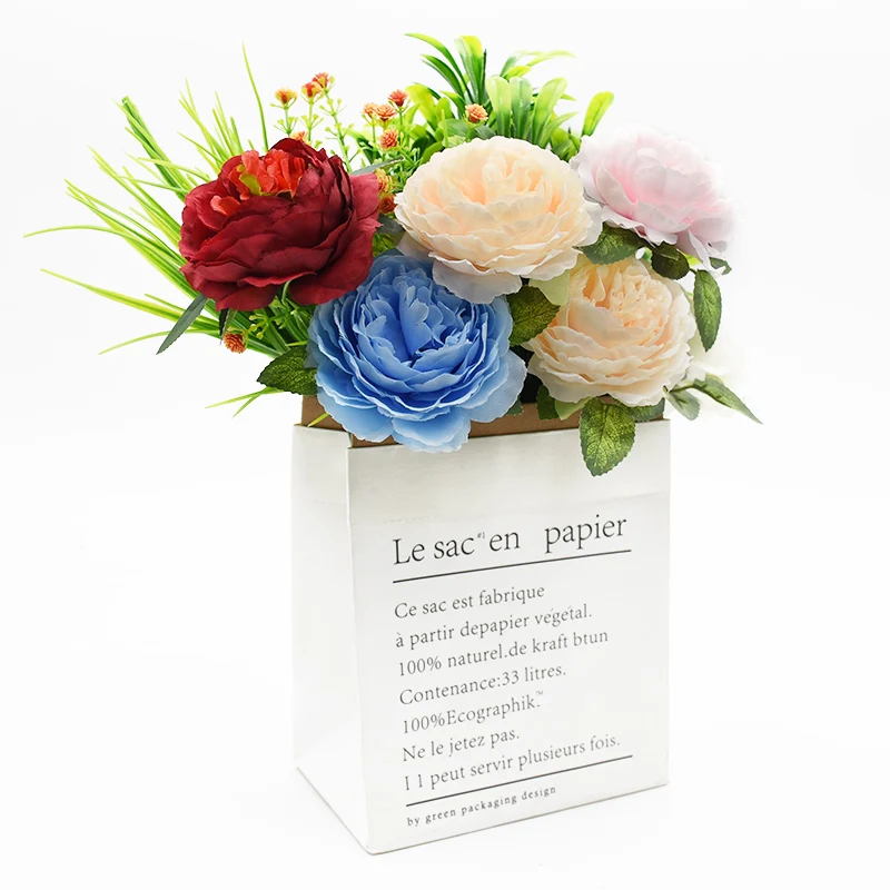 Искусственные пионы 10 шт. рождественские украшения для дома свадьбы