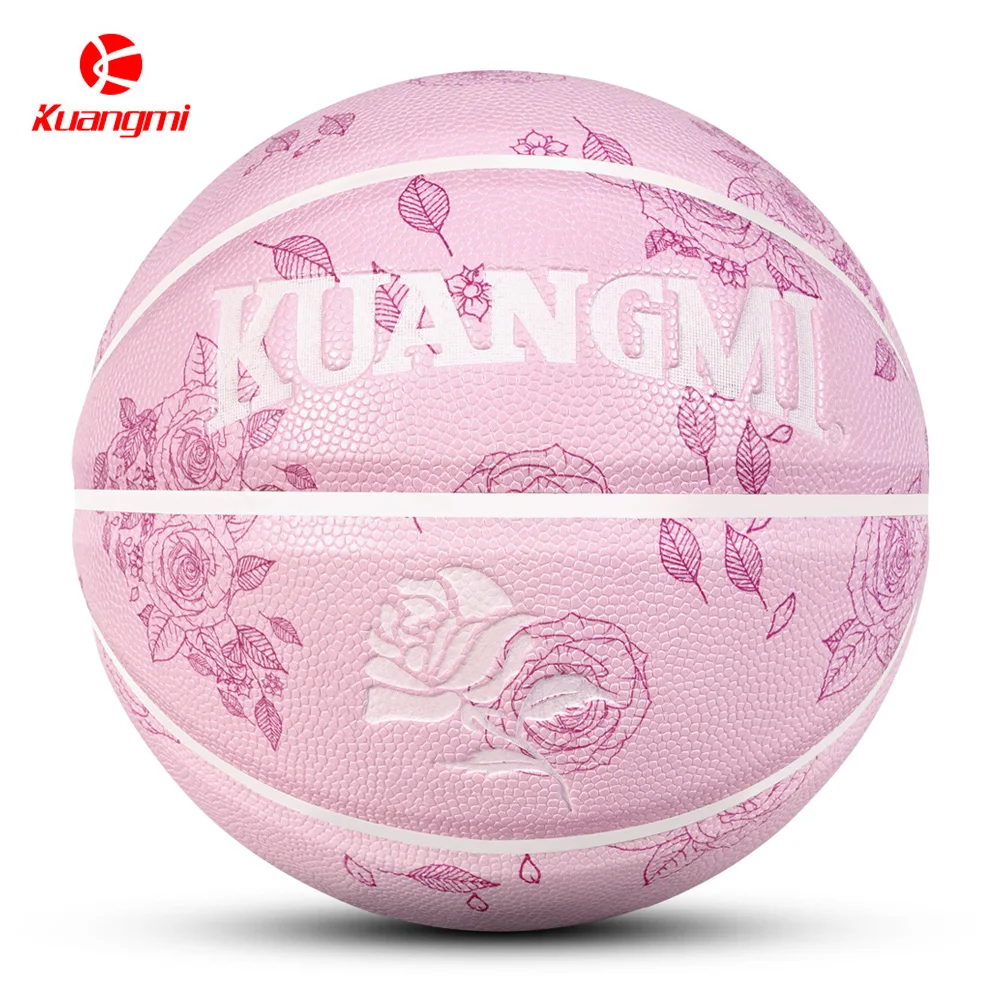 Kuangmi Luminous Basketball Wear-resistant Fluorescent Glowing Size 7 PU Leather Game Training Ball Sports Outdoor Indoor