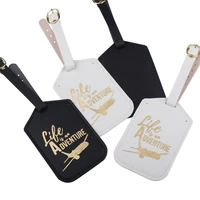 creative airplane luggage tag travel accessories pu suitcase id addres holder baggage boarding tag portable label