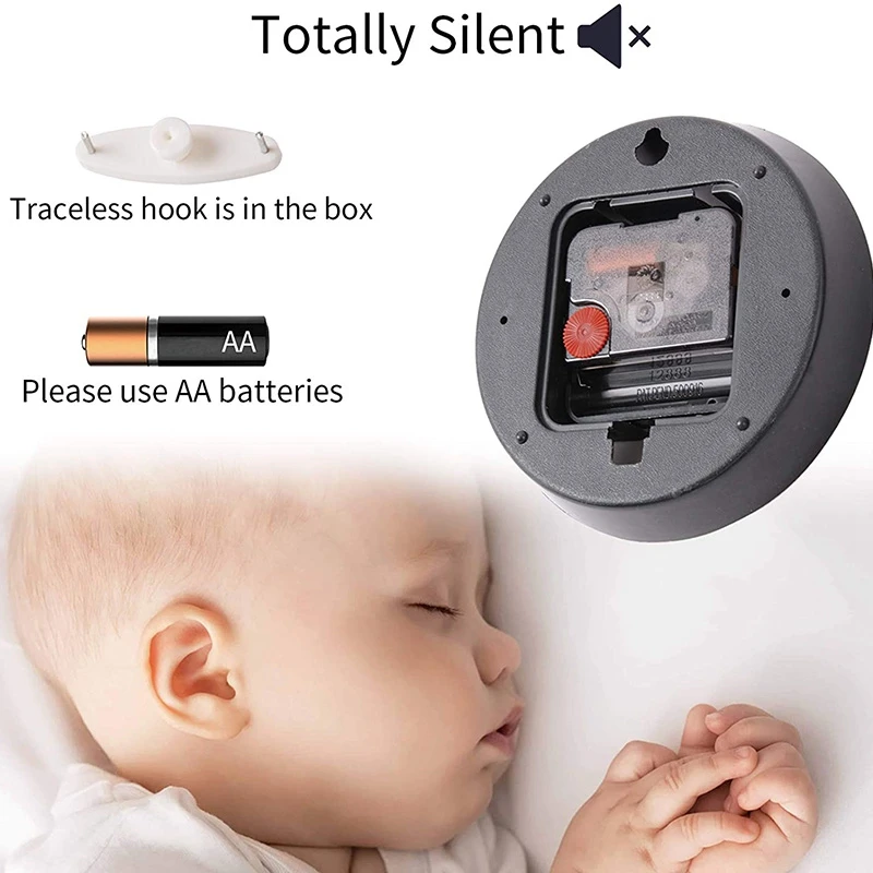 

Robot Wall Clock, Silent Wall Clock Operated for Bedroom Playroom Living Room, Cartoon Clock for Kids Room Wall Decor