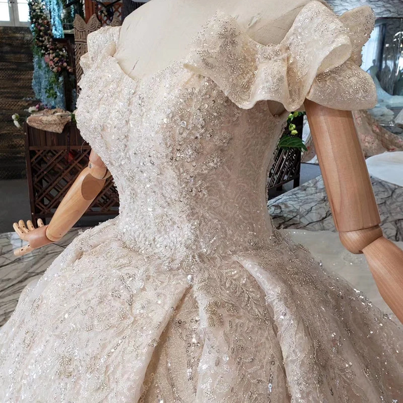 Специальное свадебное платье с открытыми плечами со шнуровкой сзади Свадебное