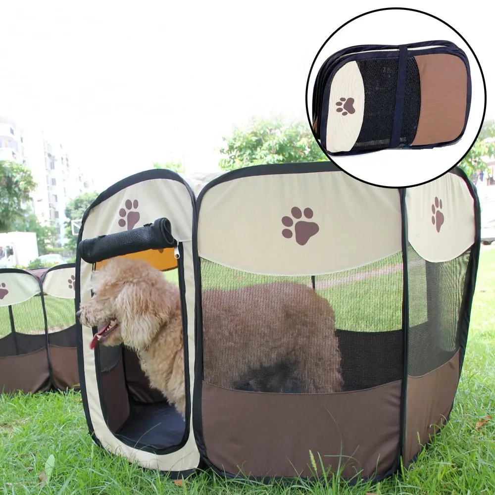 

Pet Cage Portable Pet Tent Folding Dog House Indoor Cat Tent Puppy Kennel For Dog Cat Rabbits Outdoor Playpen Easy Operation