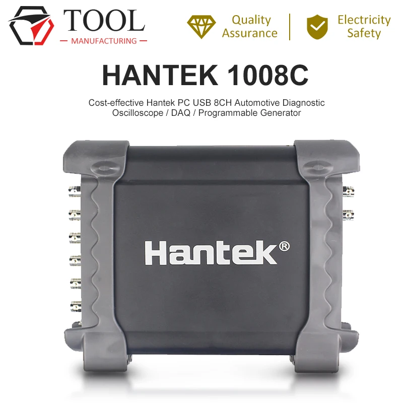 Hantek 1008C 8 каналов программируемый генератор Цифровой мультиметр 1008C/1008A автомобильный осциллограф PC хранение Osciloscopio USB