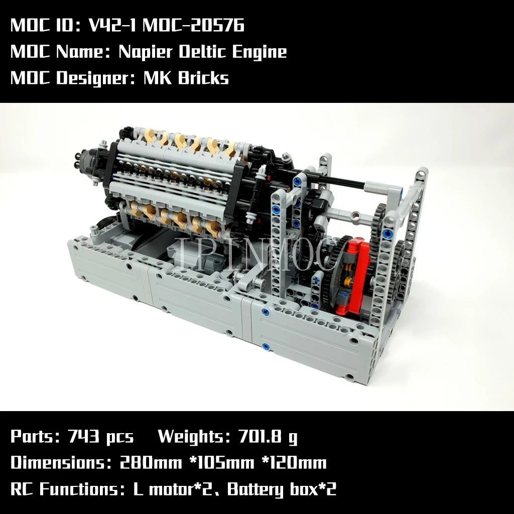 

MOC-20576 Napier Deltic двигатель MK кирпичи наука и технология строительные блоки аксессуары научные изобретения