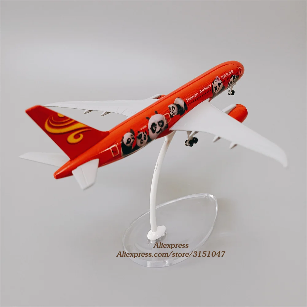 

Красный металлический сплав 16 см China Hainan Airlines Боинг B787 KONGFU панда масштаб литая модель самолета модели самолета колеса