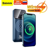 baseus wireless power bank 10000mah pd 20w magnetic external battery usb c fast charger for iphone 12 pro max xiaomi poverbank%c2%a0