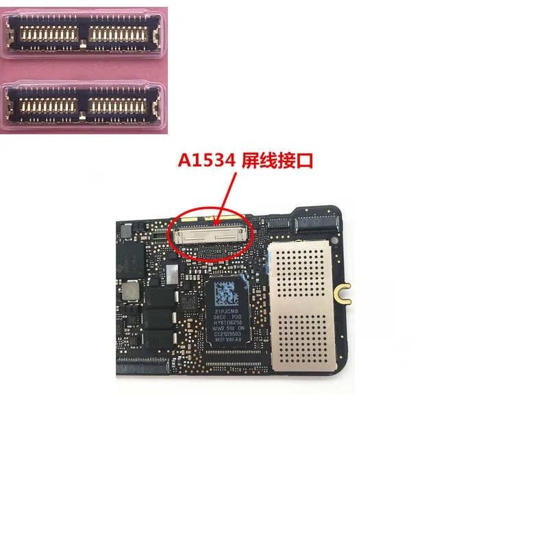 1 10 шт ЖК экран FPC разъем на материнской плате для MacBook 12 &quotA1534 год 2015 2017|Шлейфы