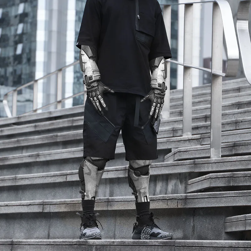 WHYWHORKS Techwear пояс карго Molle дизайн шорты хип хоп стиль панк Мода|Мужские шорты| |