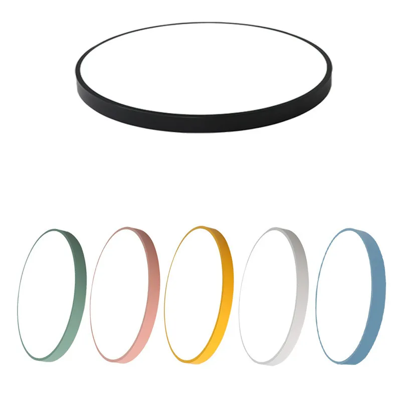 Lámpara LED de techo con carcasa negra para cocina, dormitorio y baño, 12W, 18W, 24W, 36W, 4000K, Superficie moderna