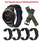 Быстросъемный ремешок для наручных часов Garmin Fenix 6X 5X 6 5 6S 5S 3 3HR, спортивный нейлоновый браслет Forerunner 935, 22 26 мм