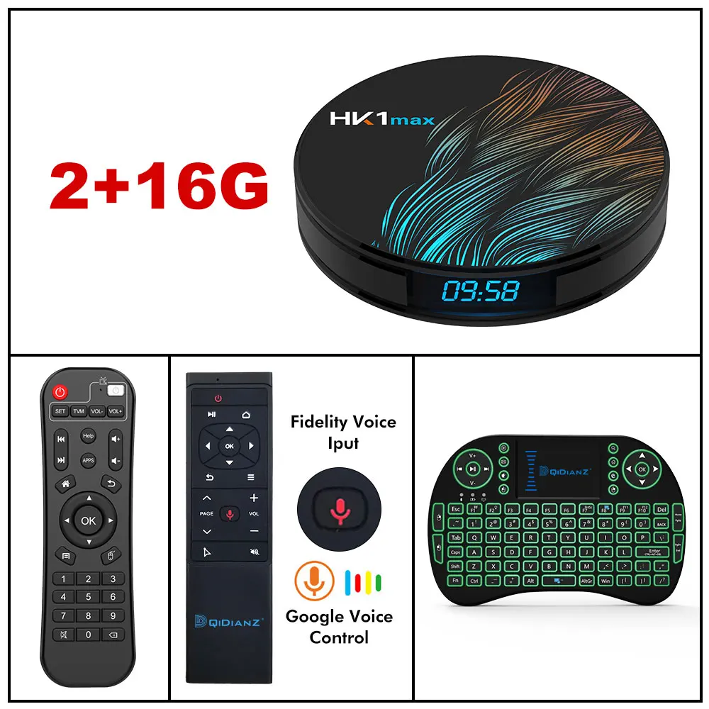 2G16G i8 MT12 DQiDianZ Android 9,0 Смарт ТВ приставка HK1 MAX Мини Смарт ТВ приставка 2,4G/5G Wifi RK3318 четырехъядерный BT 4,0 приставка медиаплеер HK1MAX - Цвет: 2G16G i8 MT12