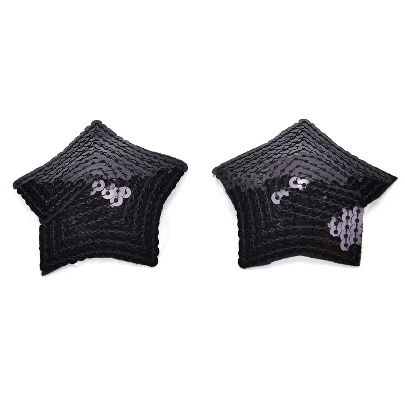 

1 Pair Womens Nipple Cover- Star Shape Sequins Pasties Intimates Reusable Sticker Women Intimates Accessories 3 Colors
