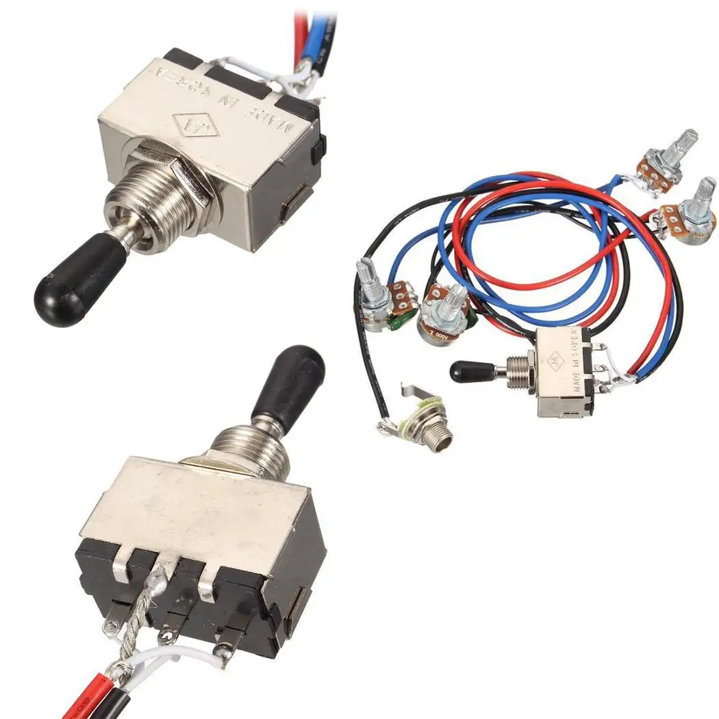 1 set of 3-speed Toggle Switch Set As pictures show LP Electric Guitars Guitar 2V2T Line Potentiometer | Спорт и развлечения