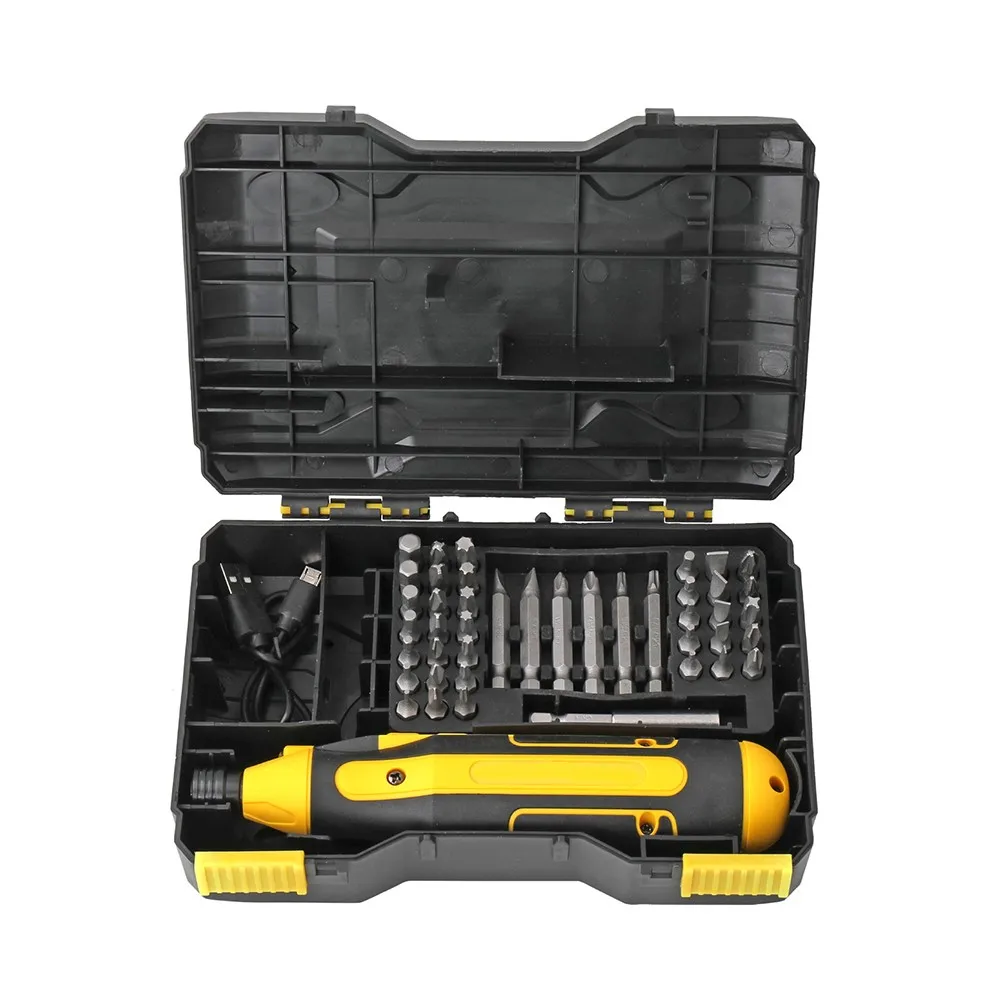 

44Pcs 3.6V Electric Screwdriver Set Wireless Rechargeable USB Forward and Reverse Electric Screwdriver Maintain Tool Home DIY