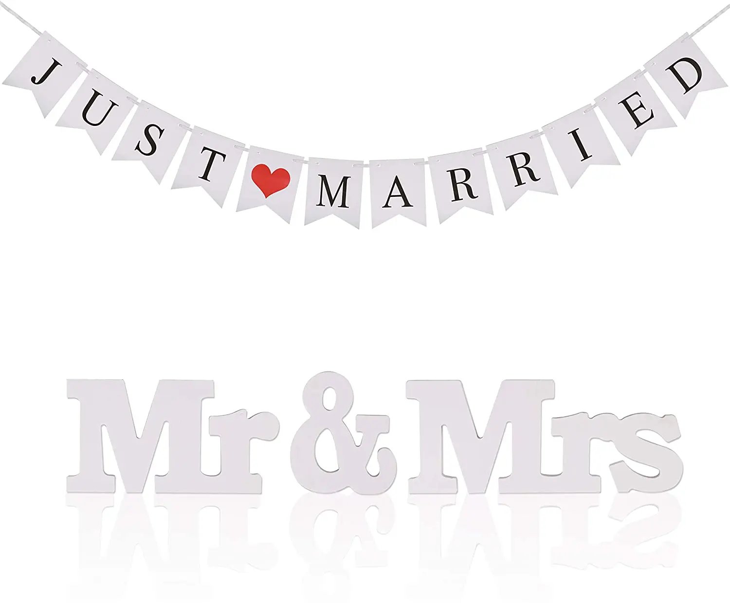 

METABLE Wedding Banner Bunting Banners Pennant Vintage Hanging Garland Decoration Bridal And Engagement Photo Garden Outdoor