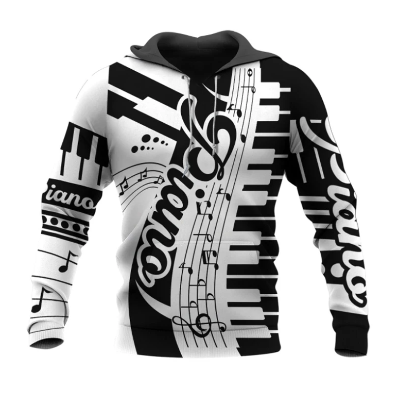 

Новая модная повседневная толстовка унисекс с 3D-принтом Love Piano
