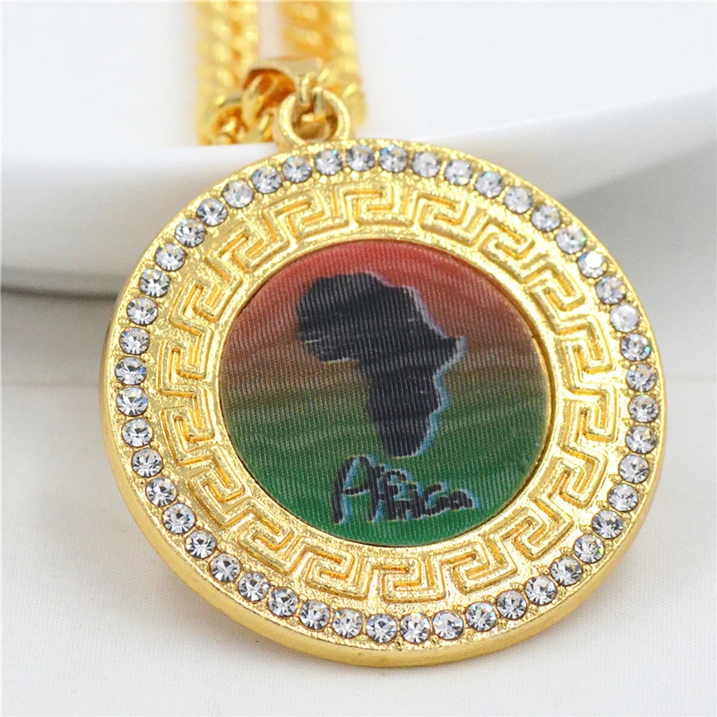 Цепочка с подвеской в виде карты Африки из нержавеющей стали | Украшения и