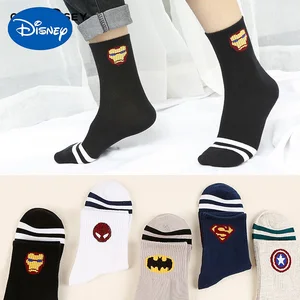 Носки Marval мужские с героями комиксов, повседневные высокотемпературные носки с прострочкой, с мультяшным принтом Железного человека, Капитана Америка