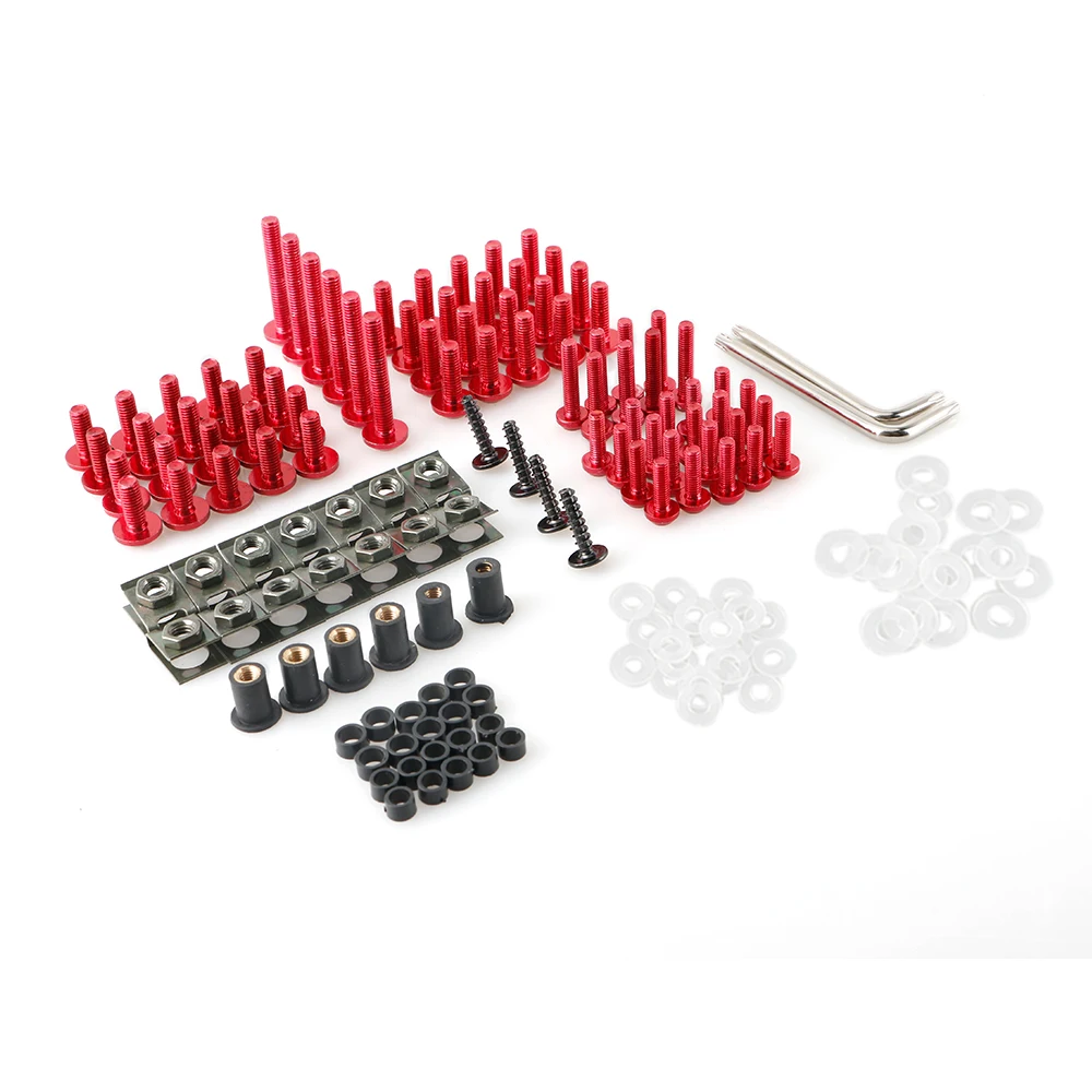 5 мм/6 мм CNC алюминиевый Универсальный мотоцикл обтекатель болты гайки крепежные