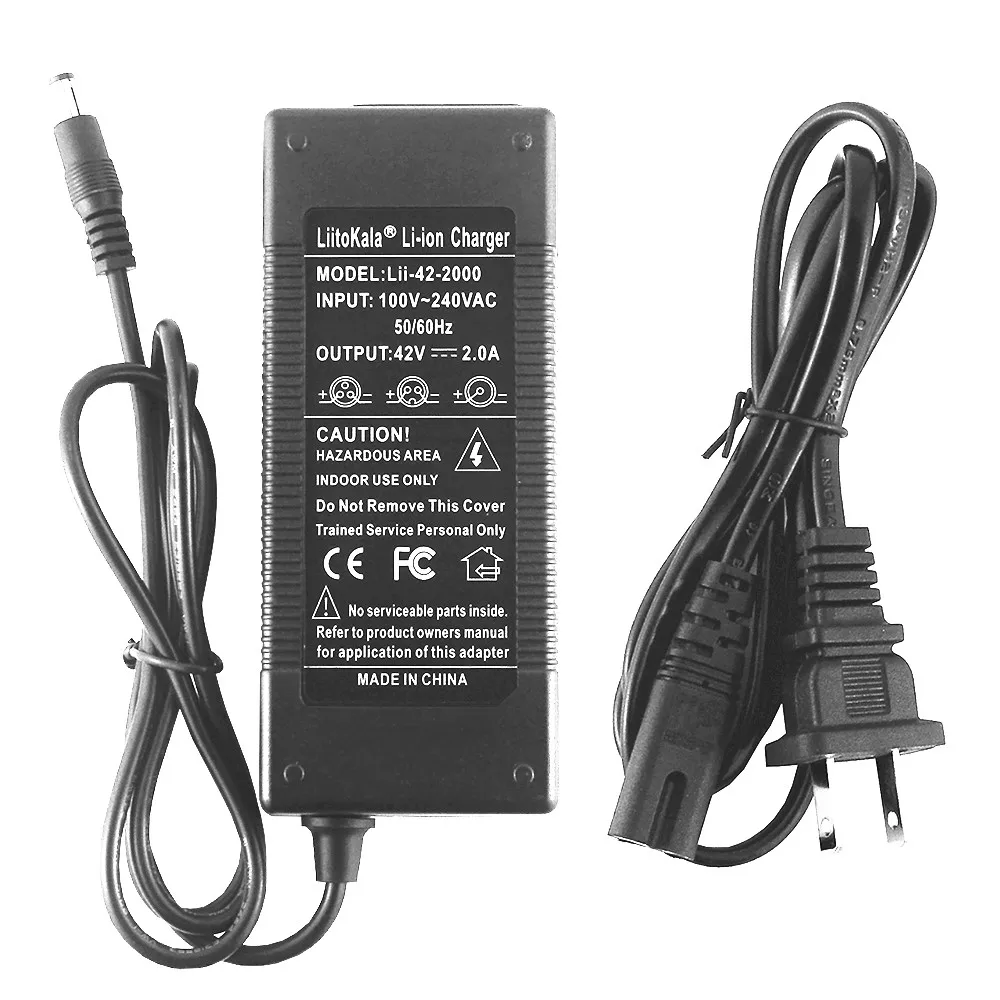 LiitoKala 36V 8AH 21700 4000mah 10S2P батарея для электрического велосипеда скутера Ebike + 42V 2A