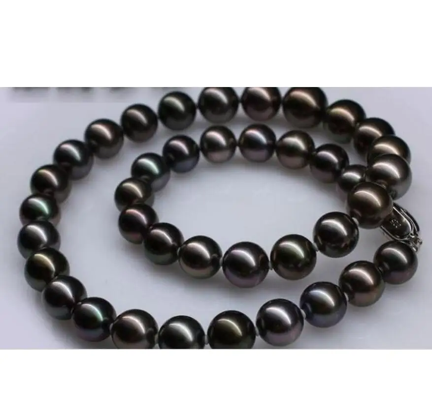 

Модные ювелирные изделия потрясающие 10-11mmAAA черный жемчуг ожерелье