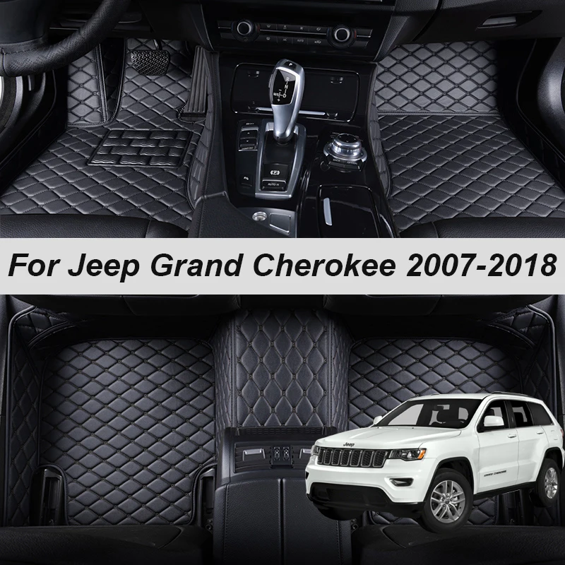 

Custom Made Leather Car Floor Mats For Jeep Grand Cherokee 2007 2008 2009 2010 2011 2012 2018 Carpets Rugs Foot Pads Accessories