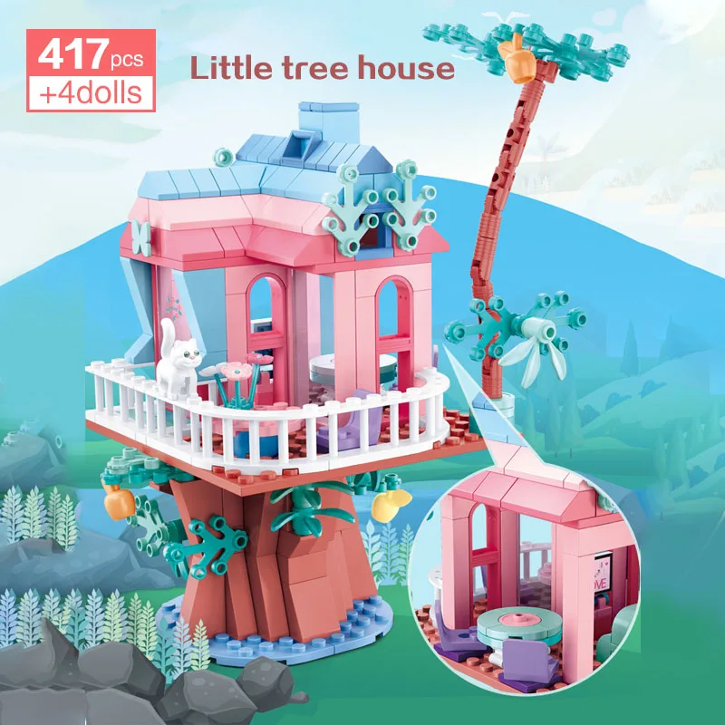 Город Друзья розовый ключа автомобиля дом кирпичи комплект для девочек Princess Prince