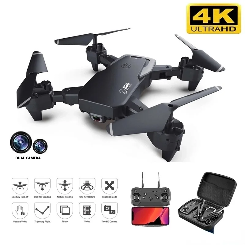 

2021 NEW S60 Rc Drone 4k HD Wide Angle Camera 1080P WiFi fpv Drone Dual Camera Quadcopter Real-time transmission Helicopter Toys
