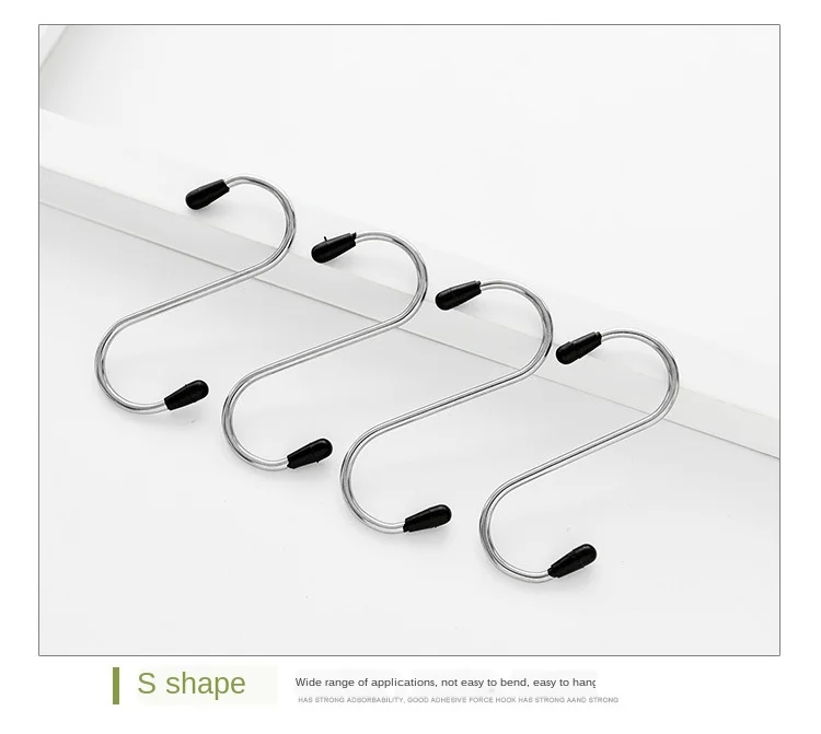 Горячая Распродажа 4 шт. мощные S-образные дверные настенные вешалки из