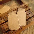 50 шт.лот, Подарочная бирка из крафт-бумаги в форме бутылки, винтажные стильные бирки в виде каменной банка, бумажные бирки для свадебвечерние, ценник, бирки-подвески