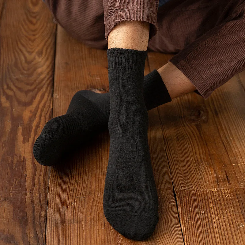 Мужские шерстяные носки 3 пар/компл. зимние теплые супер плотные бархатные