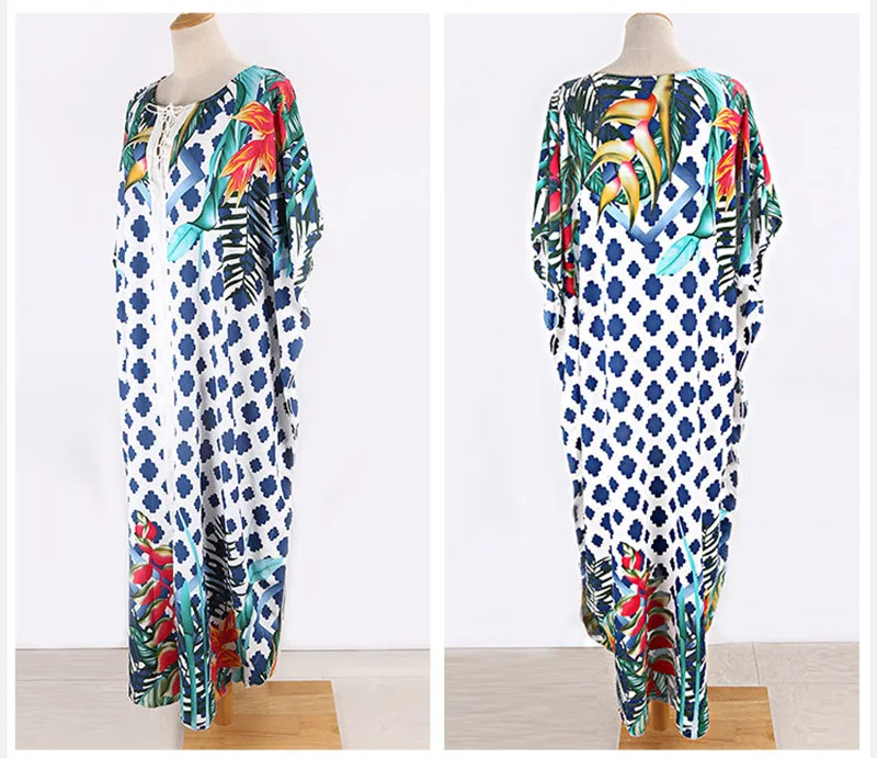 Женское богемное пляжное платье Fitshinling длинное большого размера на шнуровке с