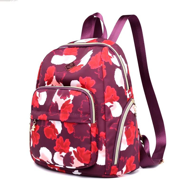 

Waterproof Nylon Backpacks For Women Casual Backpacks Cute School Bag For Teenagers Flower Rucksack Femininas Mochilas Mujer