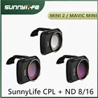 Набор фильтров SunnyLife CPL ND 8 16 из трех частей для DJI Mavic Mini 2 Избегайте чрезмерного воздействия улучшает насыщенность цвета оригинал