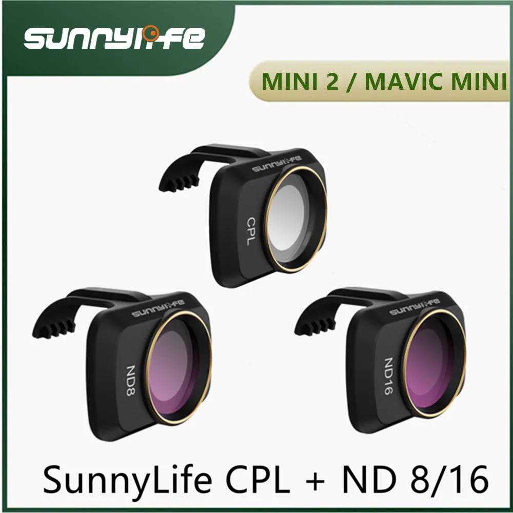Набор фильтров SunnyLife CPL ND 8 16 из трех частей для DJI Mavic Mini 2 Избегайте чрезмерного