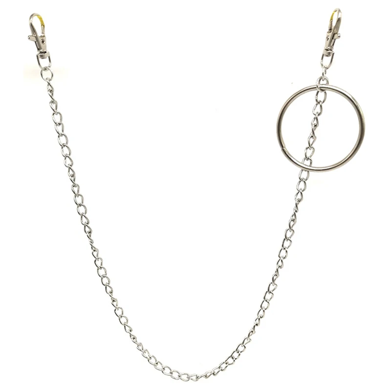 Брелок для ключей с большим кольцом подвеской цепочка в стиле рок/панк/хипстер