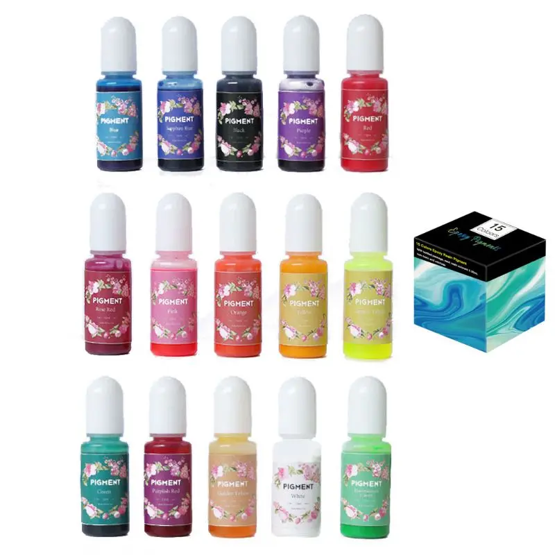 

15 Colors Epoxy Resin Pigment Epoxy Resin Dye Resin Jewelry Making DIY Crafts 77HA