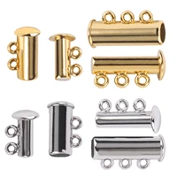 10mm 5set layered strong magnetic clasp chain buckle slider tubes hooks for jewelry making findings necklace bracelet connectors
