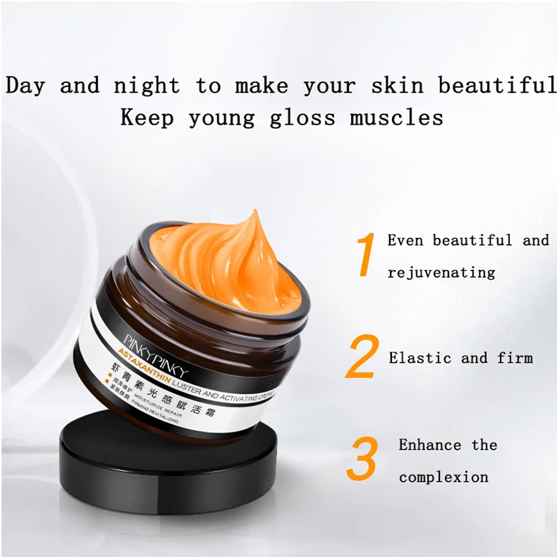 

Astaxanthin Cream Power Whitening Day Cream 50ml Face Whitening Cream for Dark Skin Female Dark Spot Remover Antioxidant