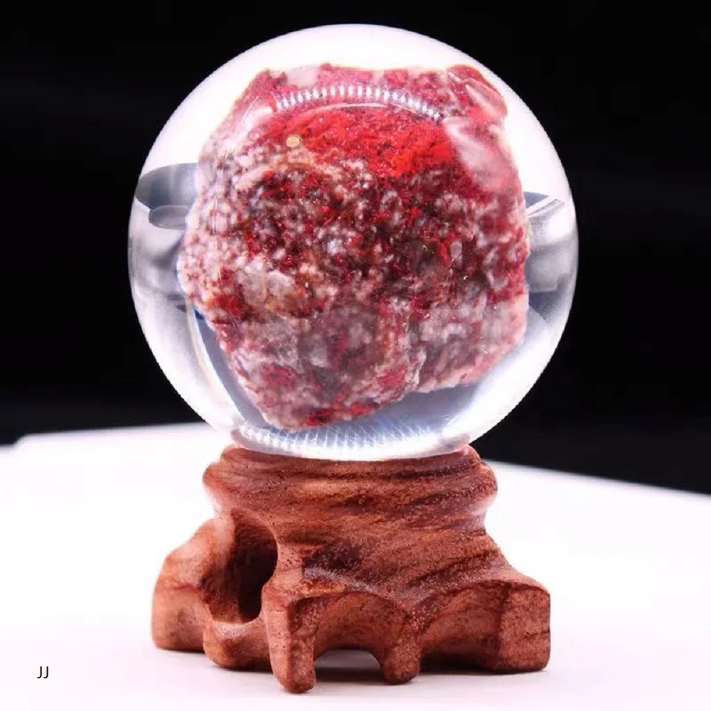 

Open cinnabar furnishings raw ore cinnabar town house to ward off evil natural crystal ball, mineral crystal furnishings crystal