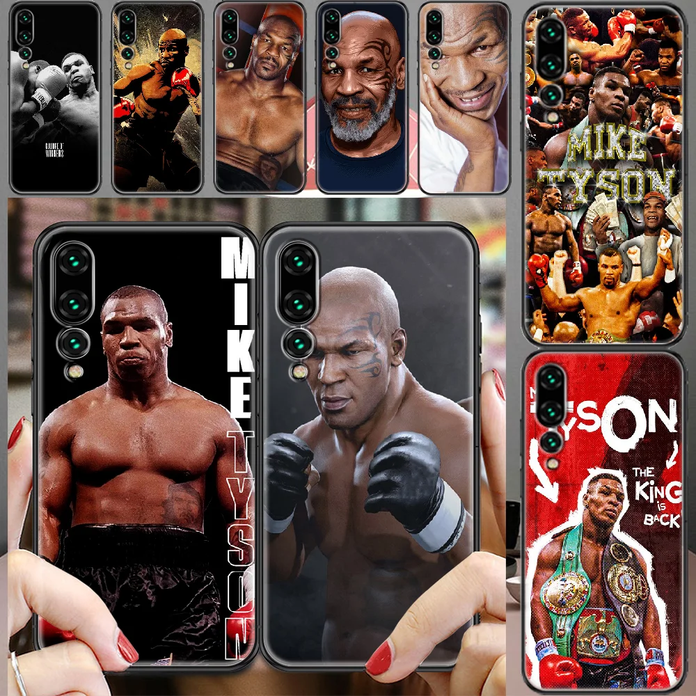 

Mike Tysons Boxer Phone case For Huawei P Mate P10 P20 P30 P40 10 20 Smart Z Pro Lite 2019 black luxury coque tpu bumper soft