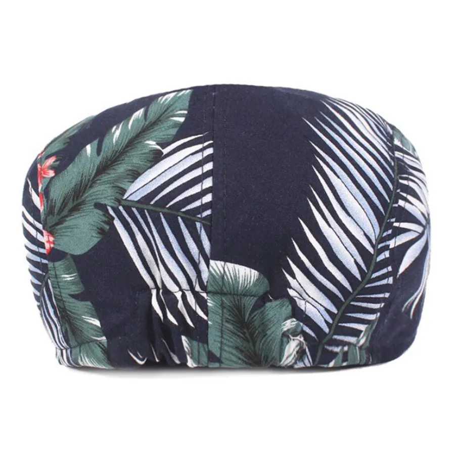 Берет с цветочным принтом для мужчин и женщин Повседневный хлопковый берет