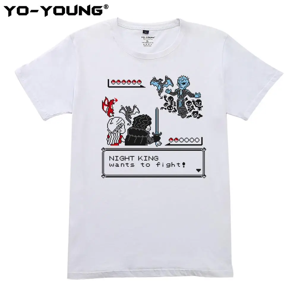 Yo Young Игра престолов Джон Сноу футболки для мужчин цифровой принт 100% хлопок