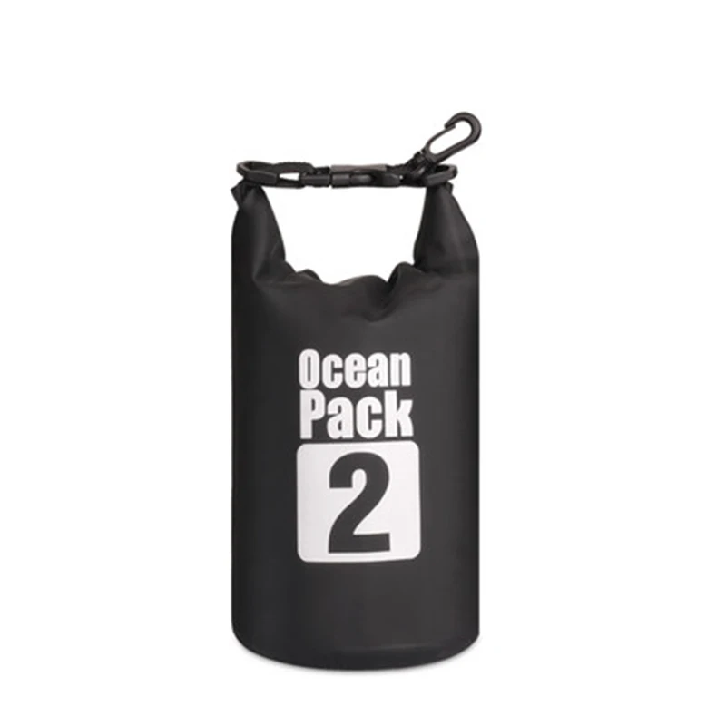 2L black 2L/5L Открытый Портативный рафтинг Дайвинг сухой мешок ПВХ водонепроницаемый складной для плавания ming сумка для хранения для речного треккинга сумки для плавания - Цвет: 2L black