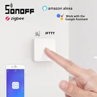 Беспроводной смарт-переключатель SONOFF SNZB-01 Zigbee с уведомлением о низком заряде, работает с приложением Alexa Google Home IFTTT