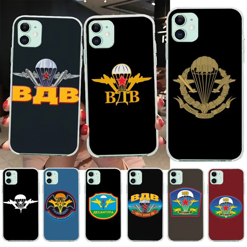 

Russia Airborne Phone Case for iphone 12 13 Mini SE 2020 5 5S 6 6S Plus 7 8 Plus X XR XS 11 Pro Max Fundas Coque cover